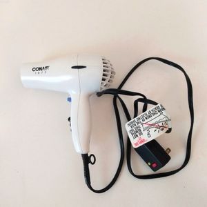 Conair 1875 White 2 Speed Cool Blow Electric Hair Dryer